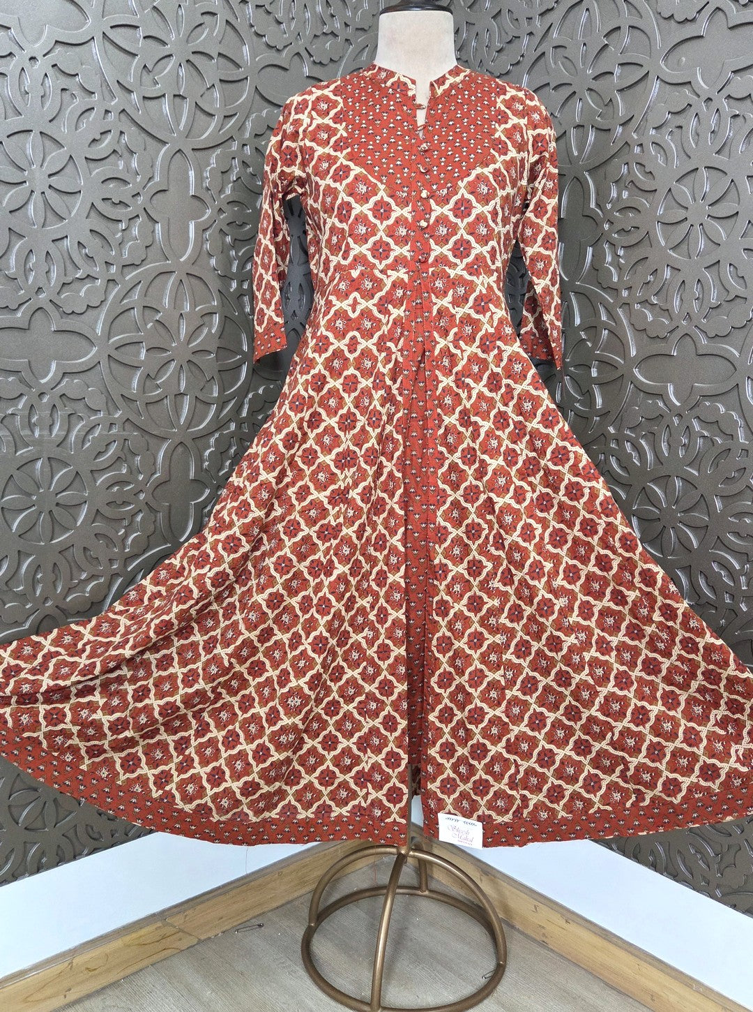COTTON ANARKALI SUIT & WITH COTTON DUPPATA (KURTI1083)