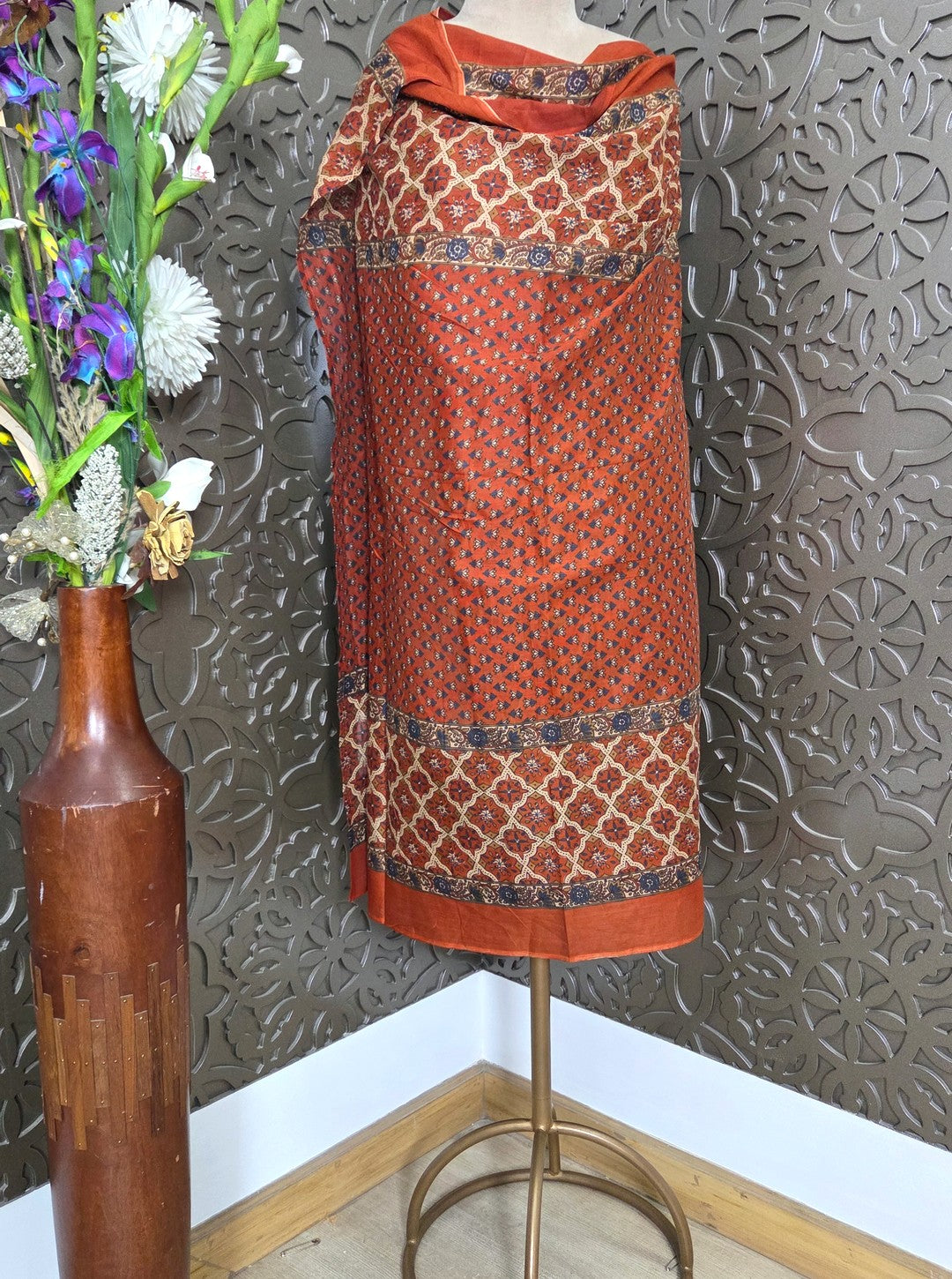 COTTON ANARKALI SUIT & WITH COTTON DUPPATA (KURTI1083)