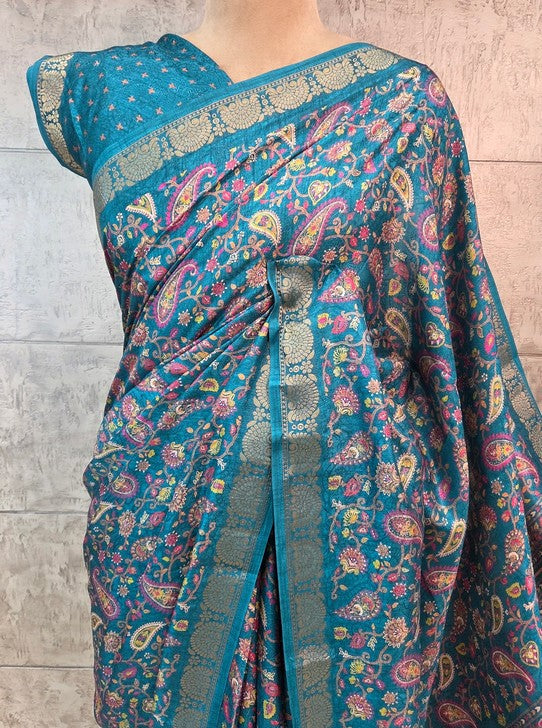 MOONGA SILK FABRIC DIGITAL PRINT (SAREE1115)