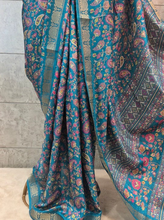 MOONGA SILK FABRIC DIGITAL PRINT (SAREE1115)