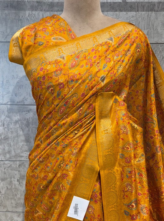 MOONGA SILK FABRIC DIGITAL PRINT (SAREE1119)
