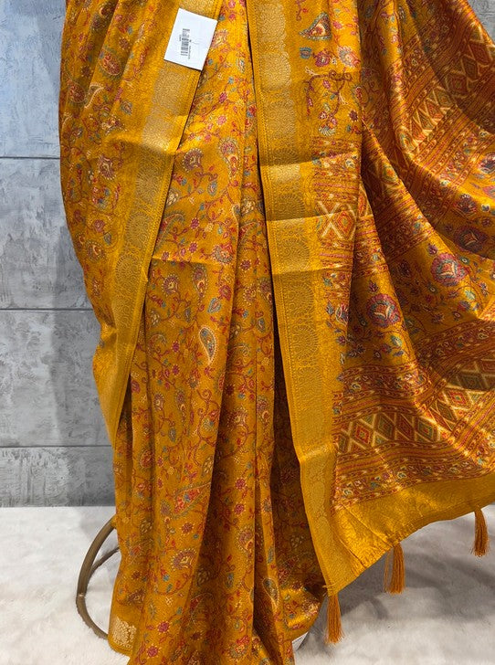 MOONGA SILK FABRIC DIGITAL PRINT (SAREE1119)