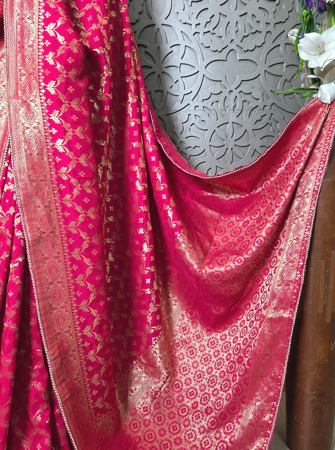 MUNGA SILK WITH RICH WEAVING PALLU STICHED BLOUSE WITH EMBROIEDRY (SAREE1095)