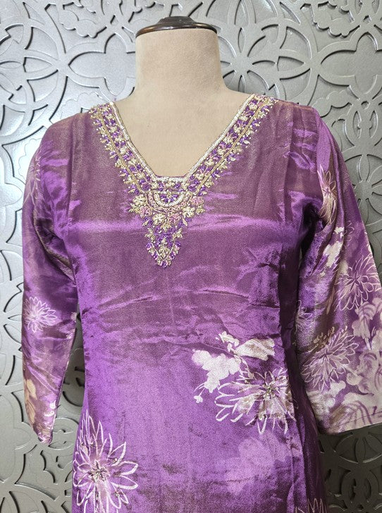 MUSLIN FABRIC BEAUTIFUL SKY COLOUR DIGITAL PRINT (KURTI1099)