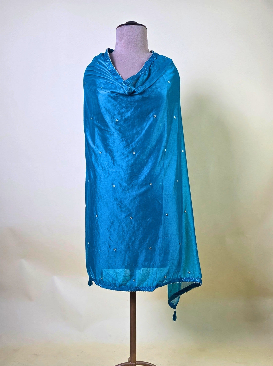 MUSLIN SHORT ANARKALI WITH BANDHNI PRINT & DHOTI STYLE SALWAR (KUR1073)
