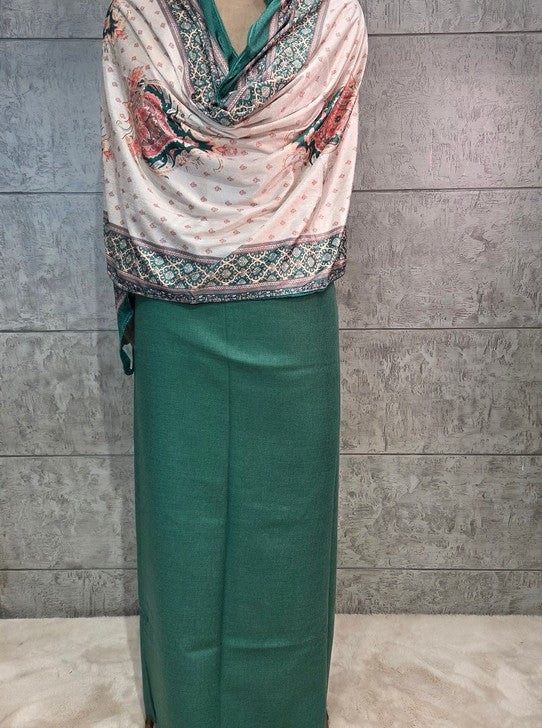 WOOLEN SUIT WITH DIGITAL PRINT WITH MICRO VELVET STALL (SUIT1107)