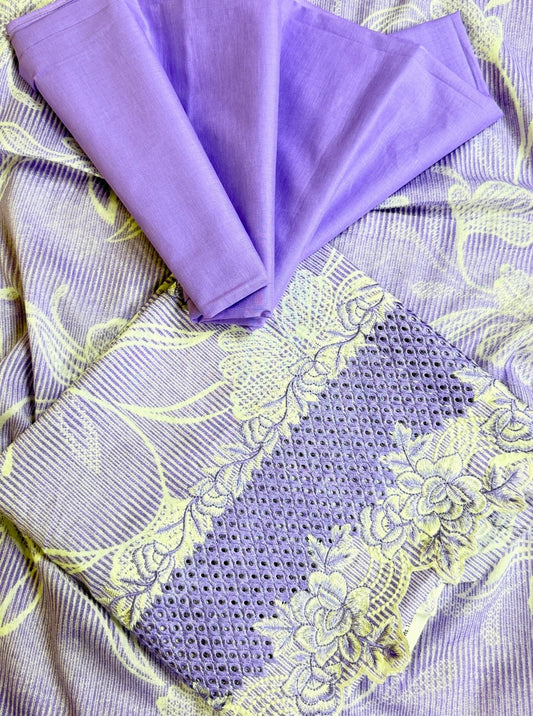 CAMRIC COTTON WITH RESHAM WORK MUL DUPATTA (SUIT1019)