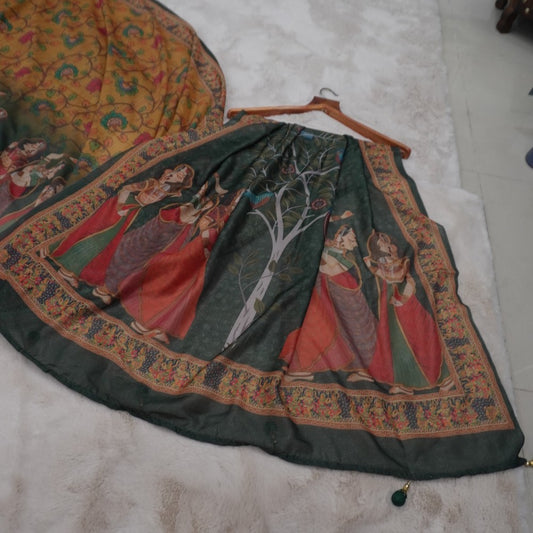 GEORGETT PRINT KALAMKARI  (SM1002)