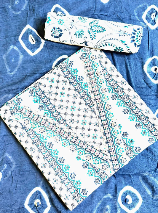 PURE COTTON SUIT DIGITAL HAND PRINT WITH GEORGETTE DUPATTA (SUIT1017)