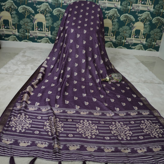MADHUBANI PRINT SAREE SM(1010)