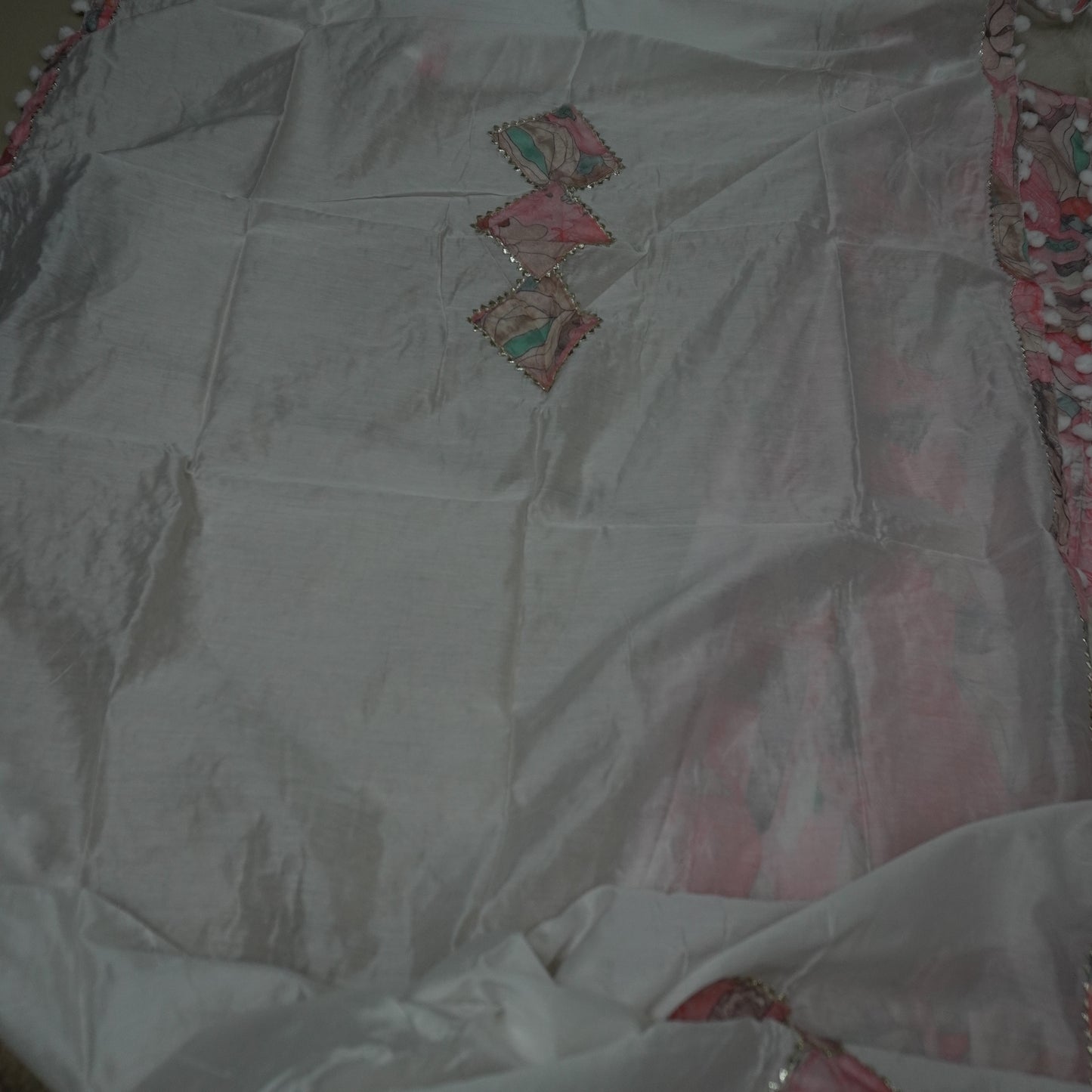 COTTON SUIT WITH LACE AND  APLIC DUPATTA (SM1011)