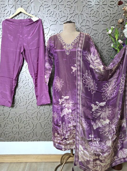 MUSLIN FABRIC BEAUTIFUL SKY COLOUR DIGITAL PRINT (KURTI1099)