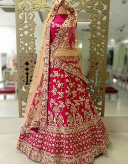 Pink Bridal Lehenga – Sheesh Mahal Saree Plaza